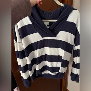 Luck brand navy stripe sweater